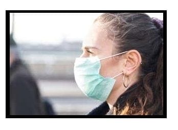 woman wearing a mask