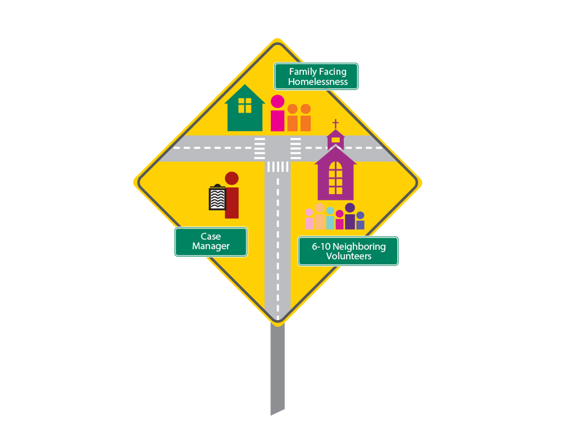 Sign icon including a roadmap with other details.